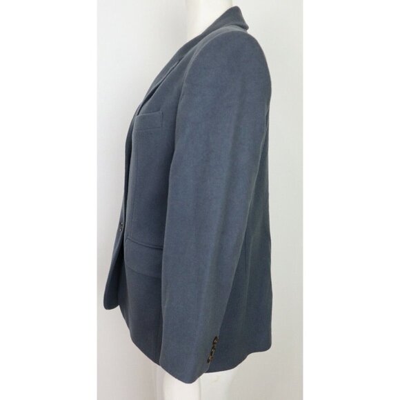 VINTAGE L.L. BEAN - WOMEN'S GRAY WOOL CASHMERE BLEND BLAZER JACKET - SIZE 10P - Picture 7 of 12